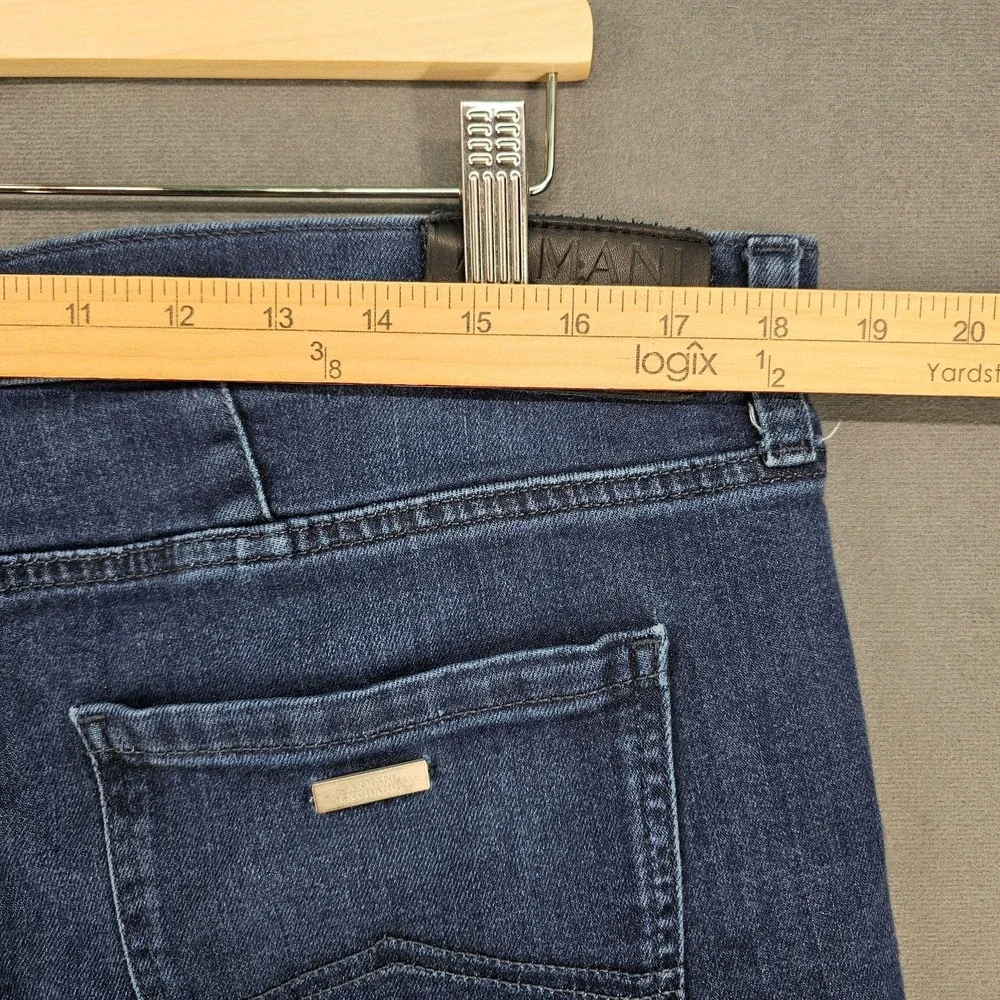 Armani Exchange J13 Jeans Mens 36x31 Blue Slim Straight Stretch Denim Pants